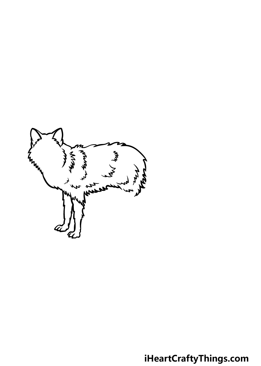 how to draw a red fox step 3