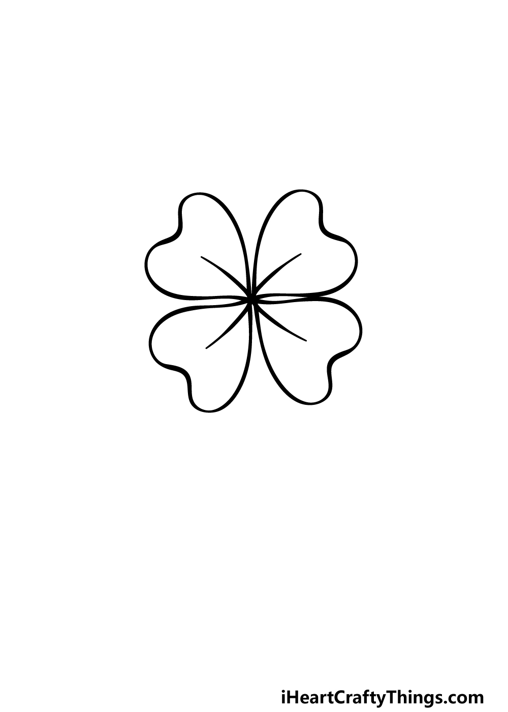 how to draw a shamrock step 4