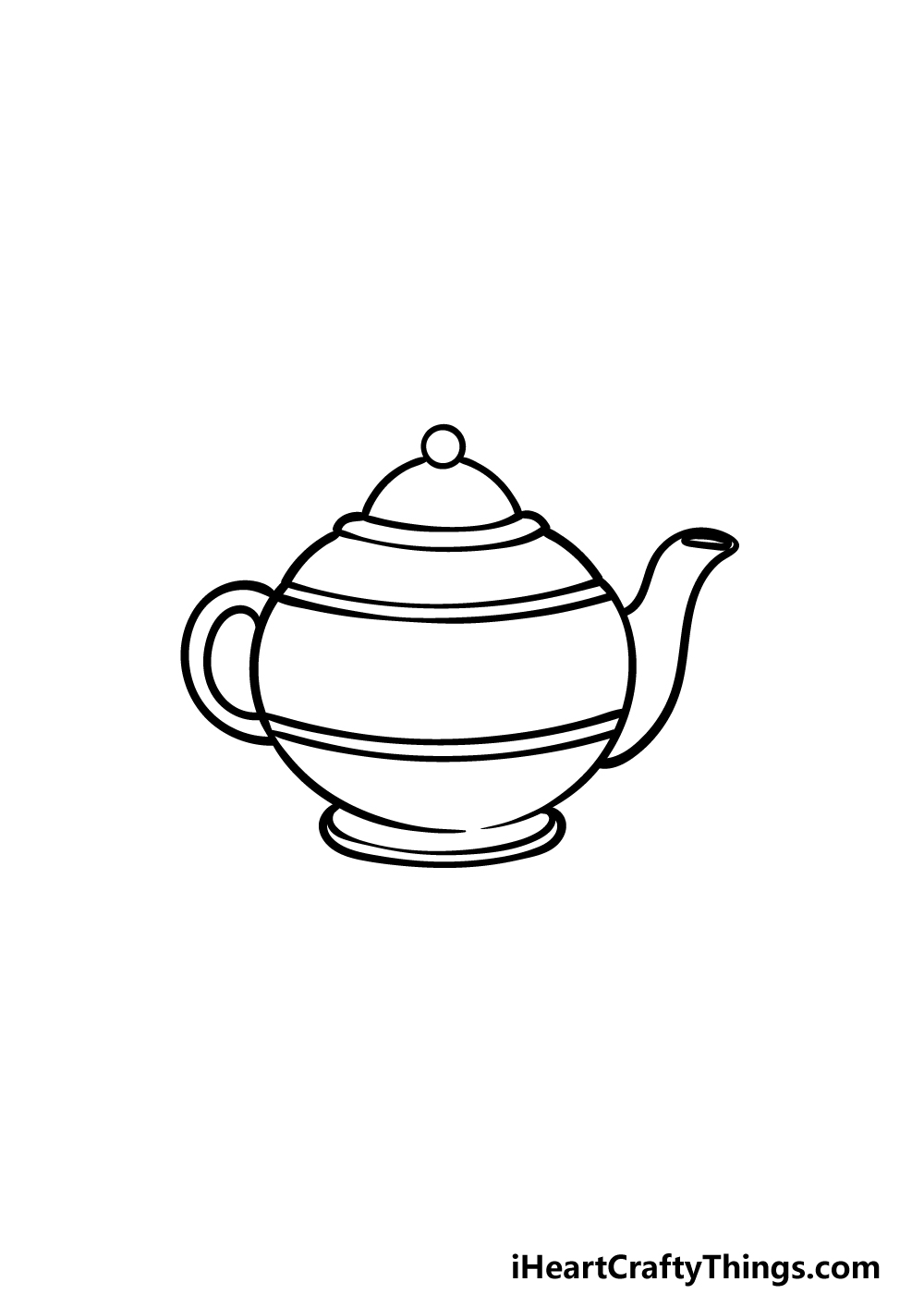 how to draw a Teapot step 4