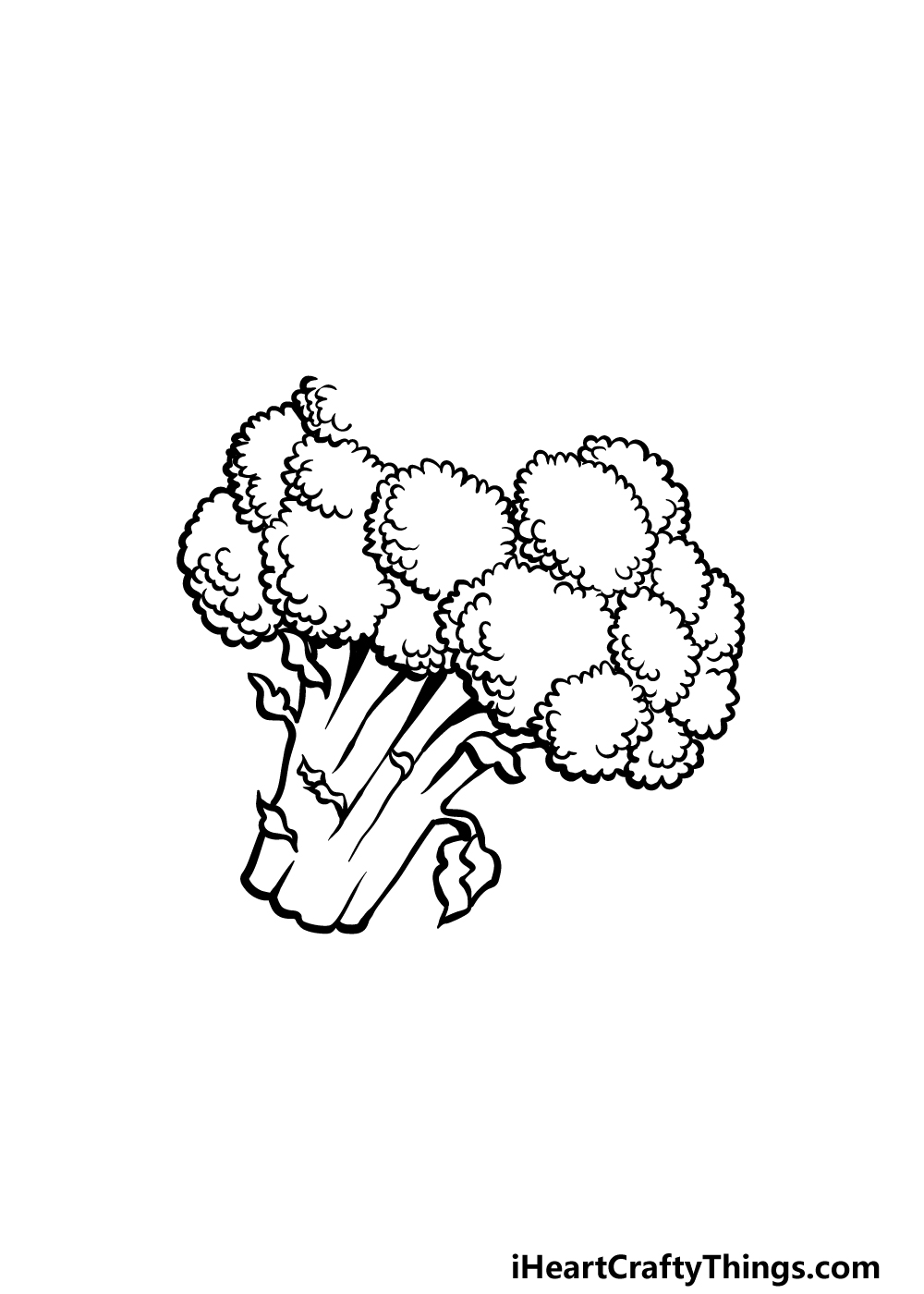 how to draw Broccoli step 4