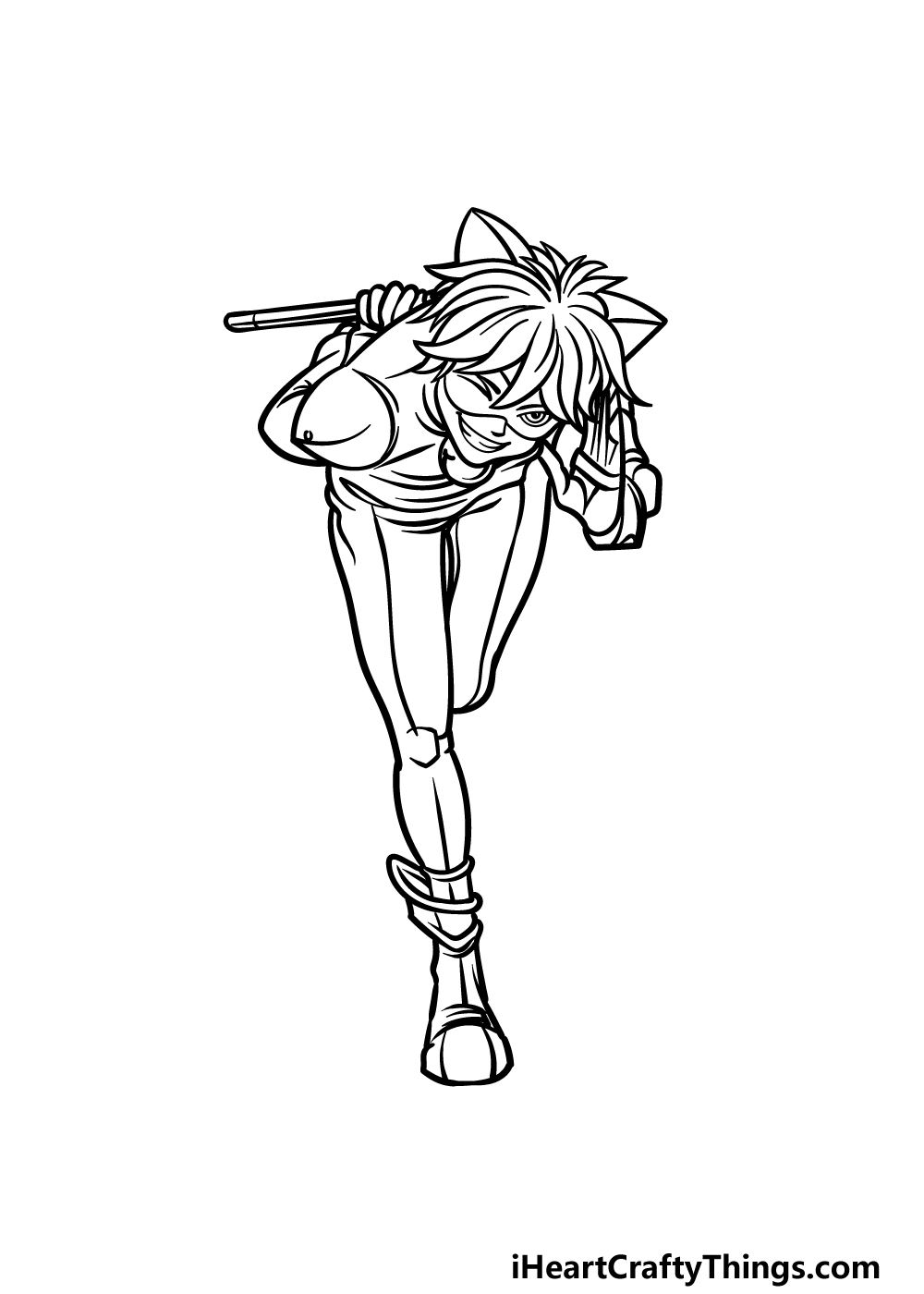 how to draw Cat Noir step 4