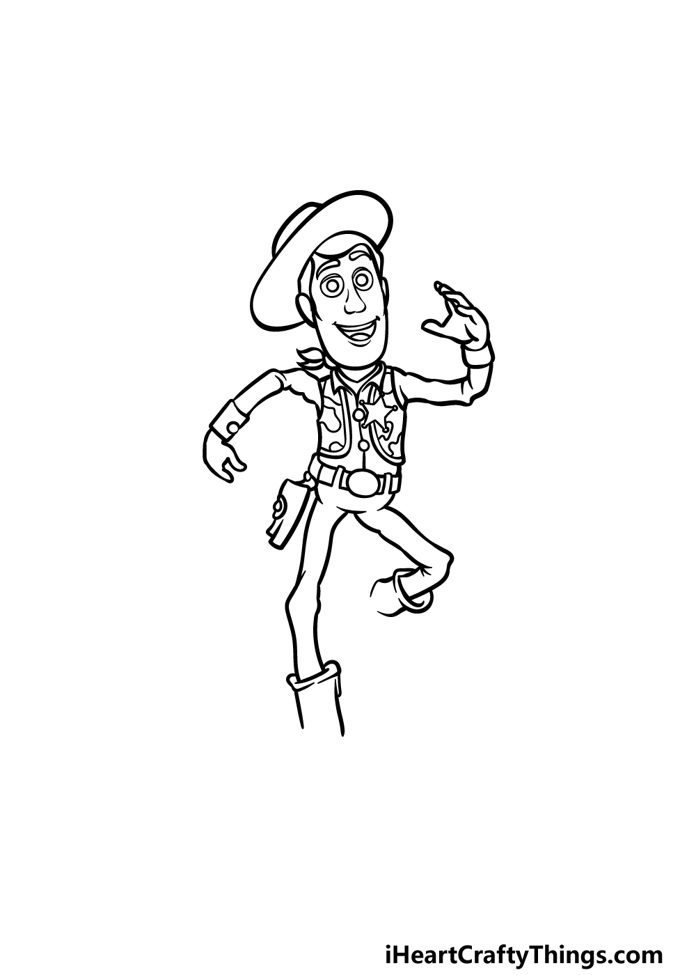 how to draw Woody step 4