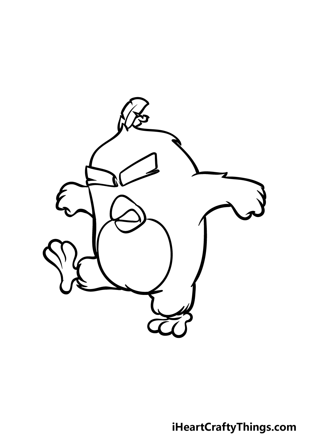 how to draw Angry Bird step 4
