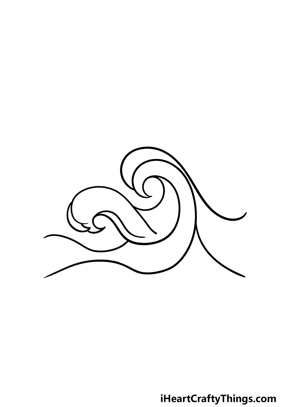 Ocean Waves Drawing  How To Draw Ocean Waves Step By Step