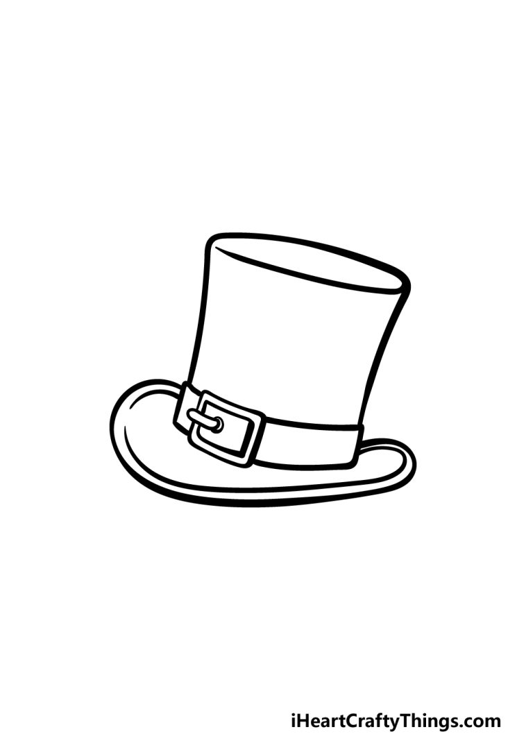 Top Hat Drawing - How To Draw A Top Hat Step By Step