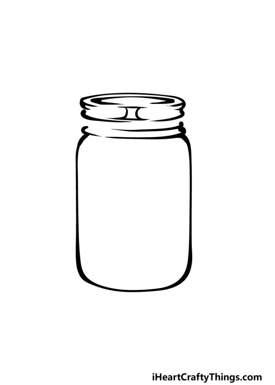 Mason Jar Drawing - How To Draw A Mason Jar Step By Step