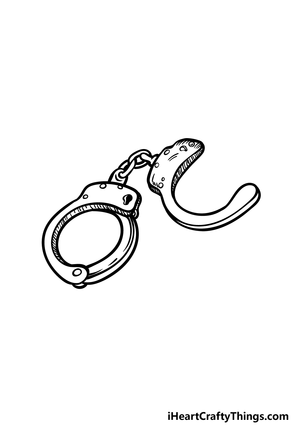 drawing handcuffs step 4
