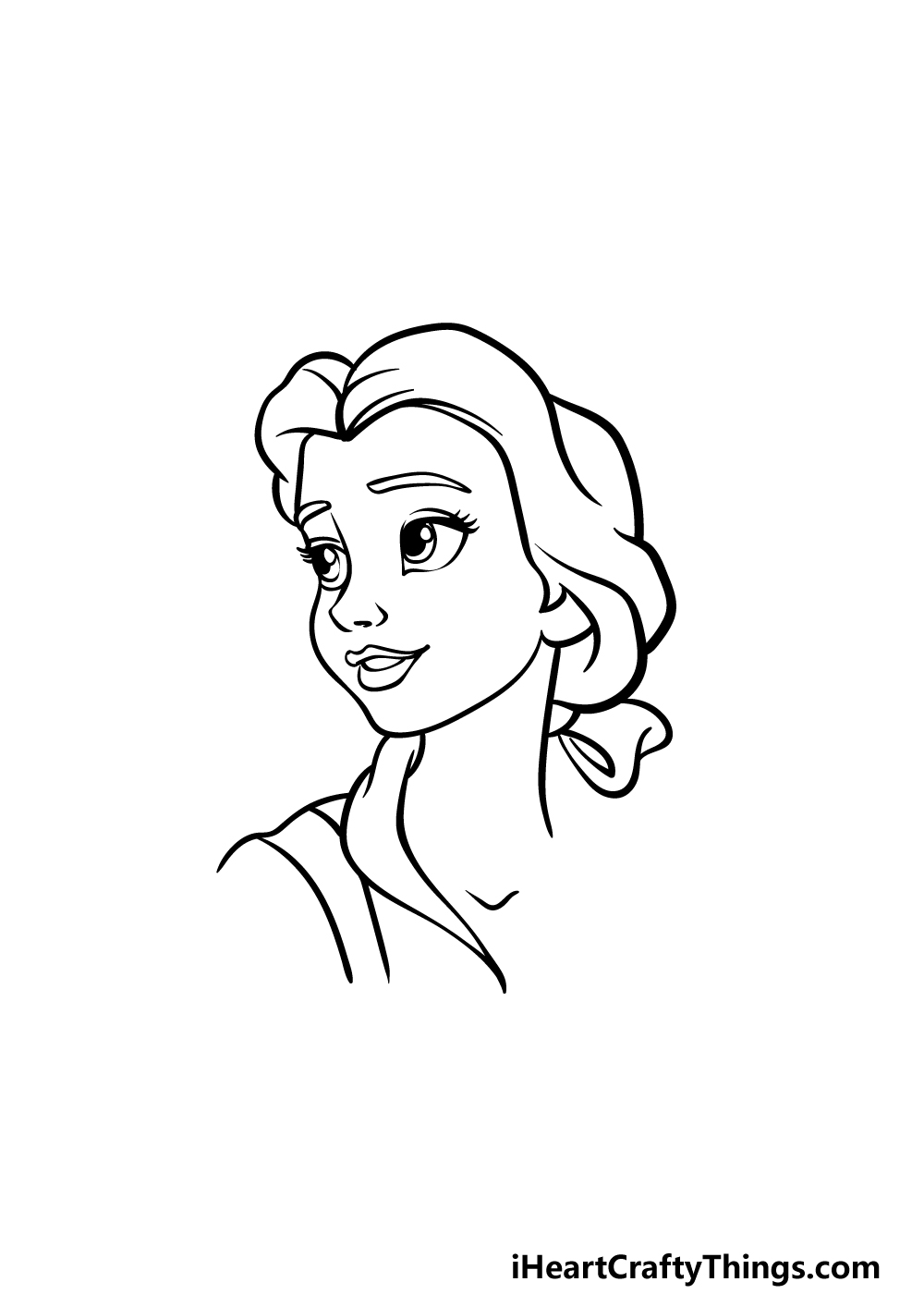 how to draw Belle step 4