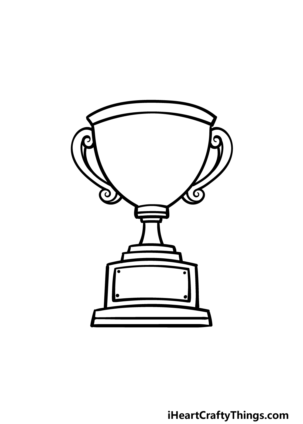 how to draw a trophy step 4