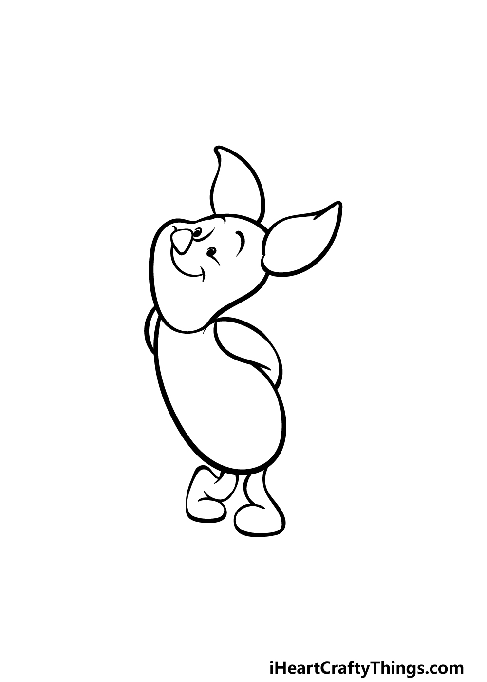 how to draw Piglet step 4