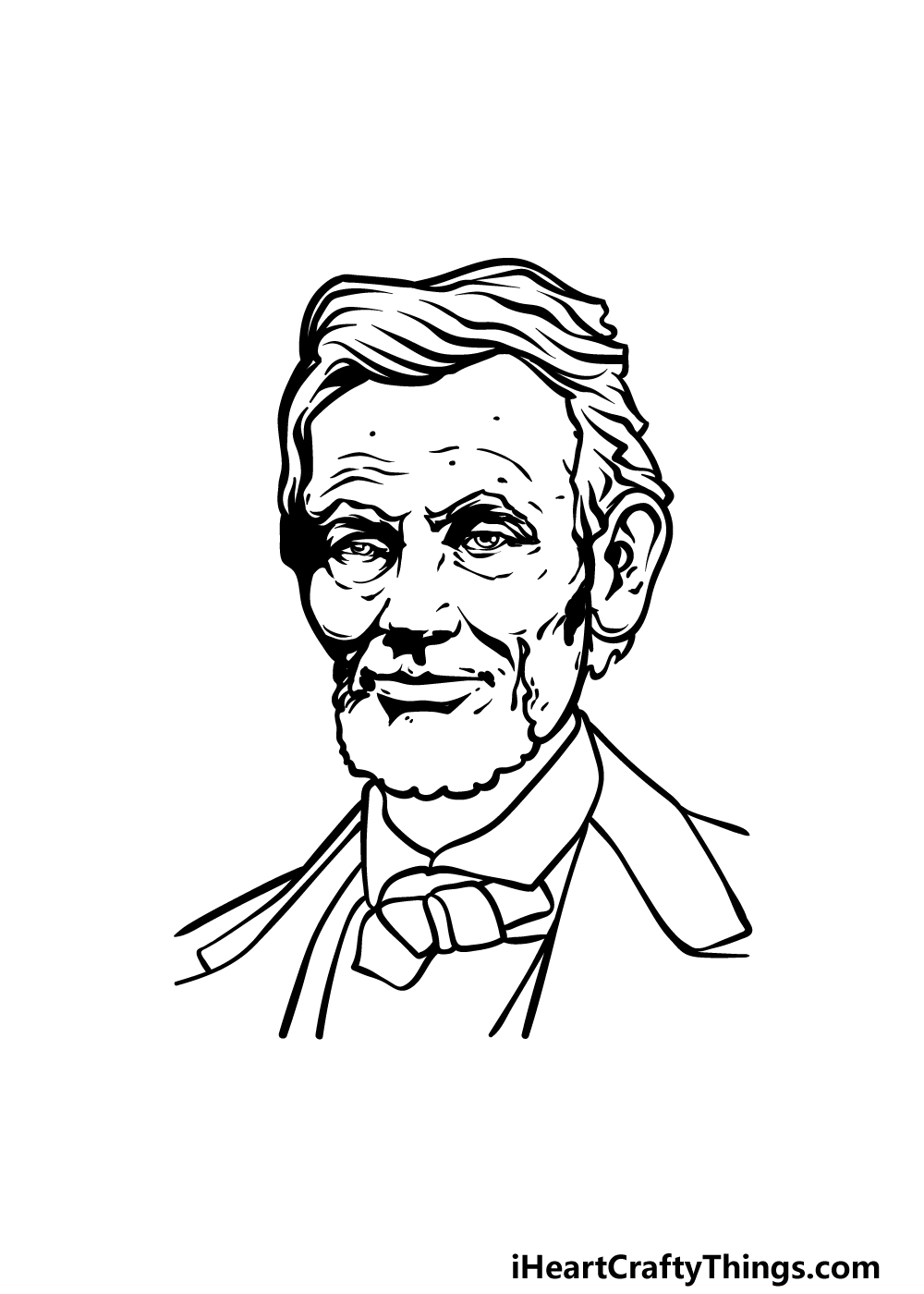 how to draw Abraham Lincoln step 4