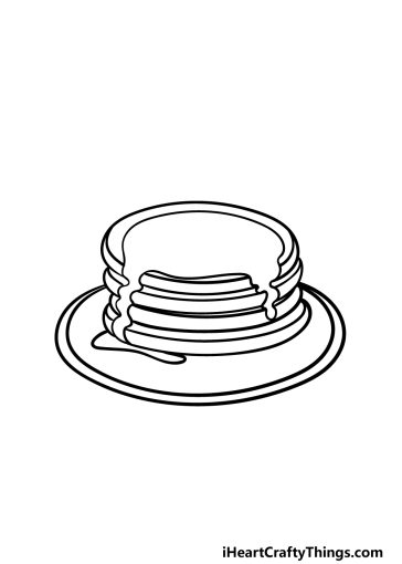 Pancake Drawing - How To Draw A Pancake Step By Step