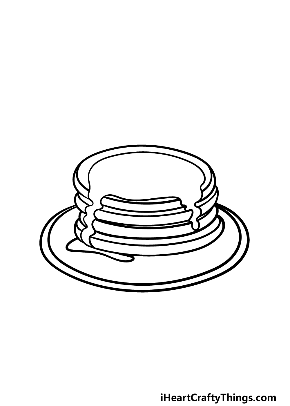 how to draw a pancake step 4