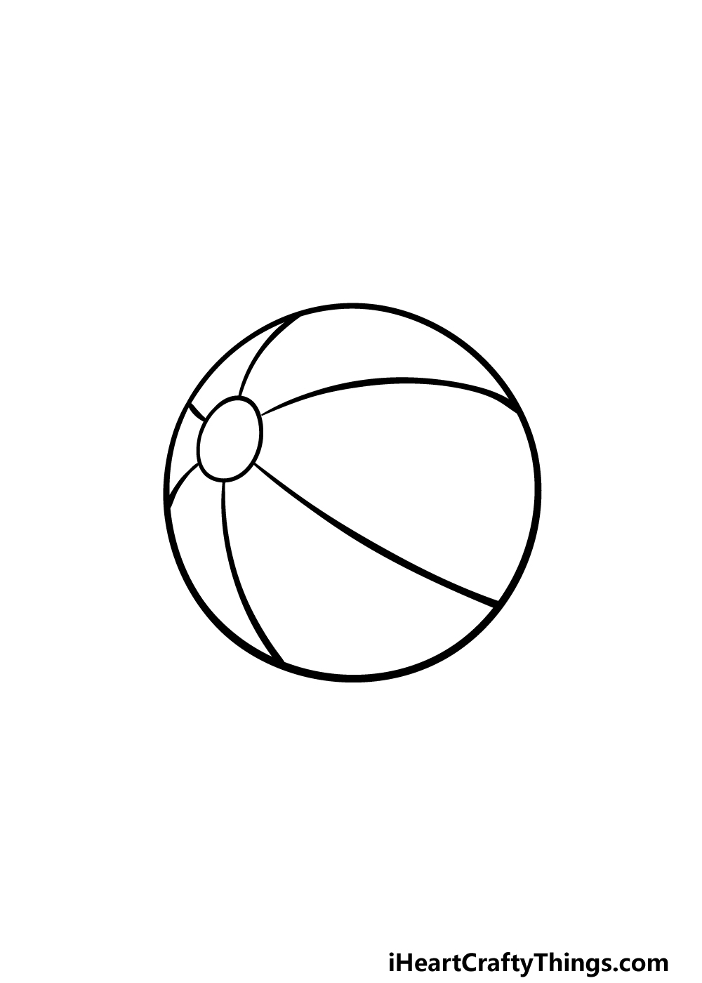 how to draw a beach ball step 4