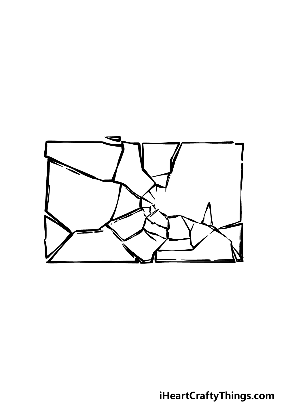 how to draw broken glass step 4