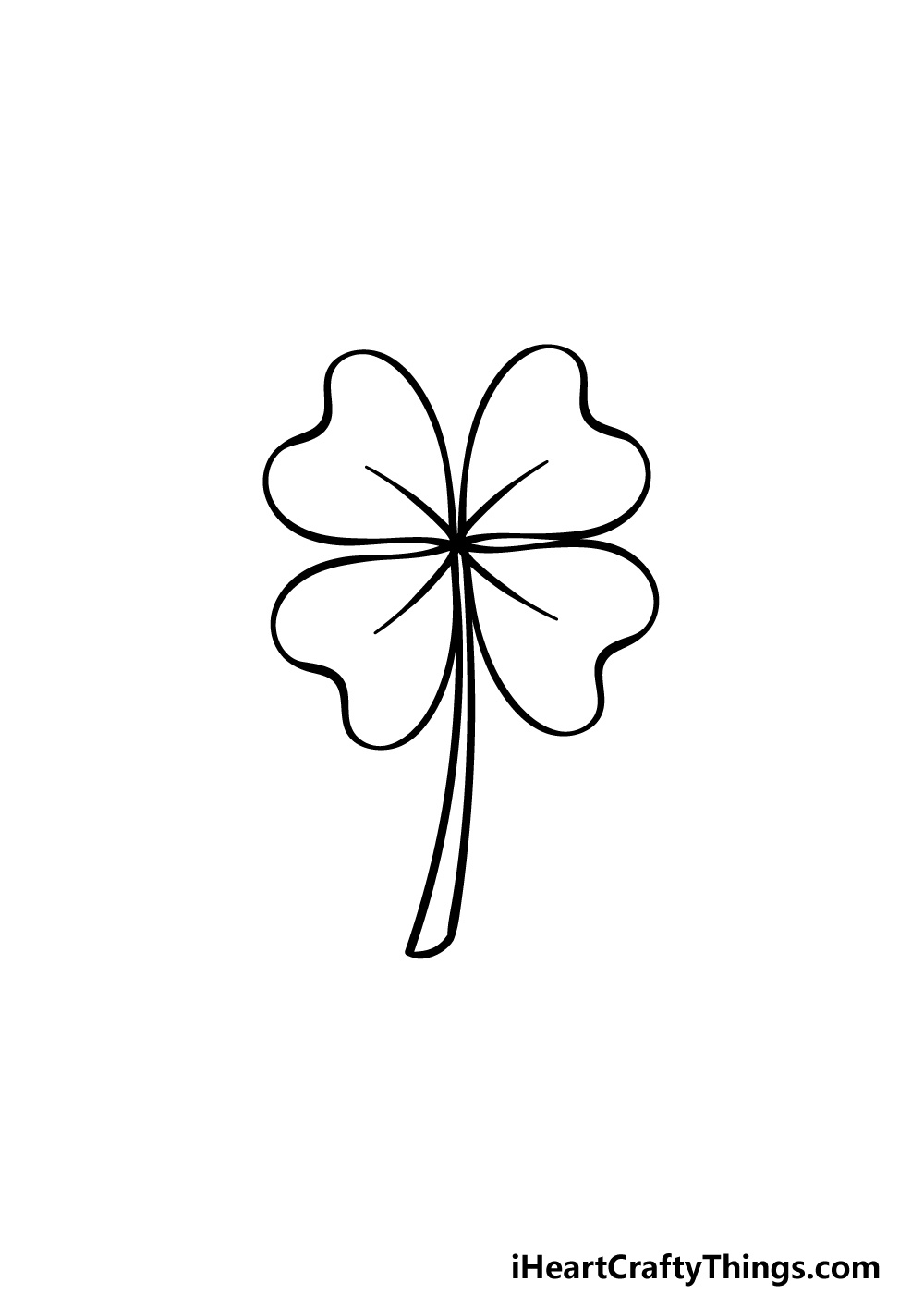 how to draw a shamrock step 5