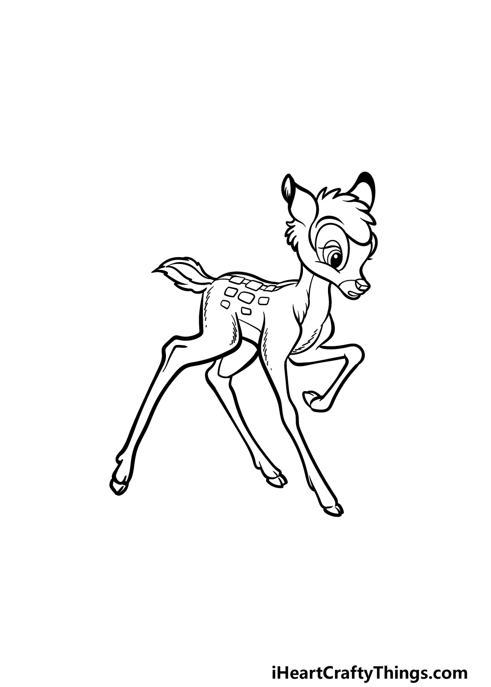 how to draw Bambi step 5