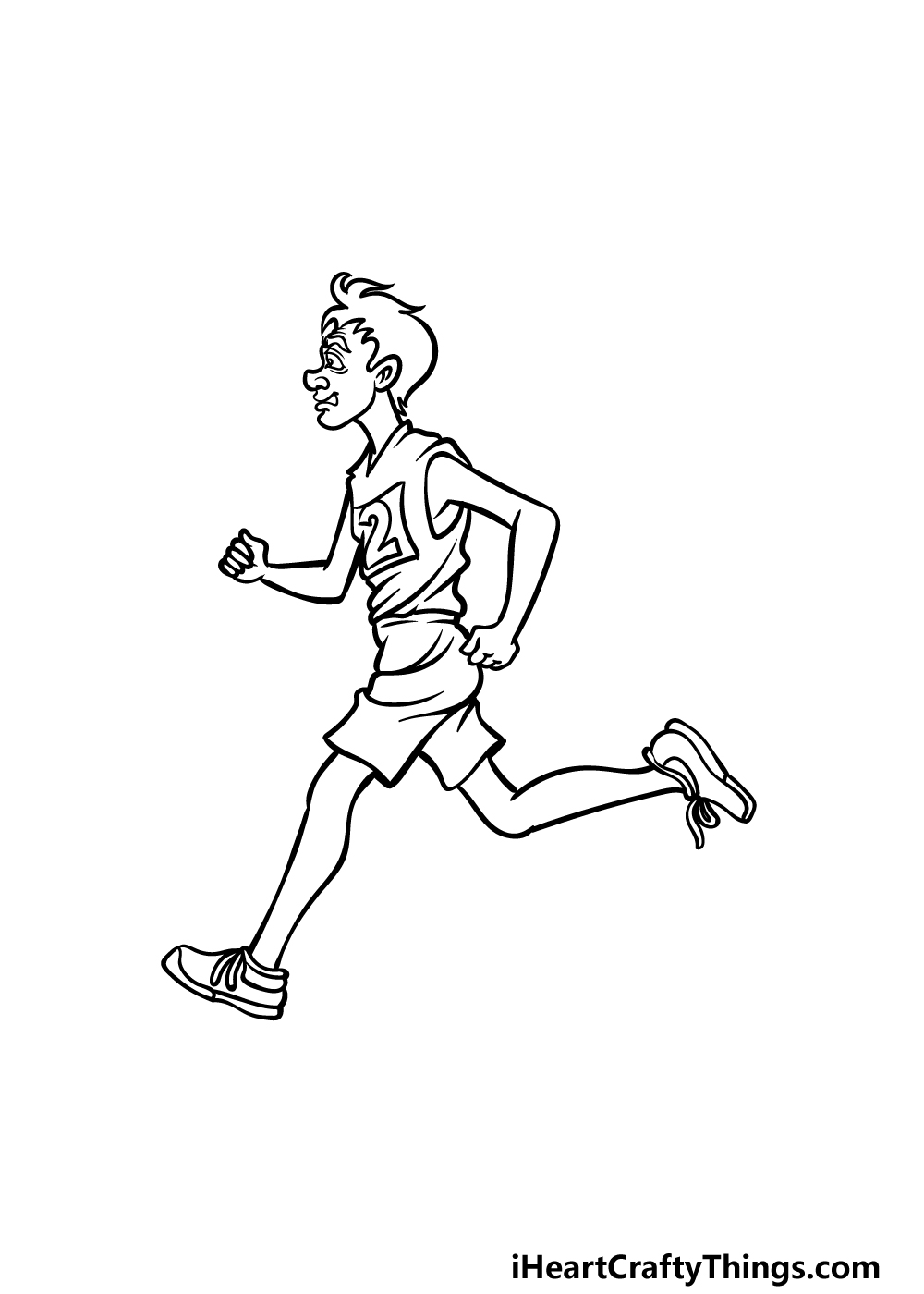 how to draw Running step 5