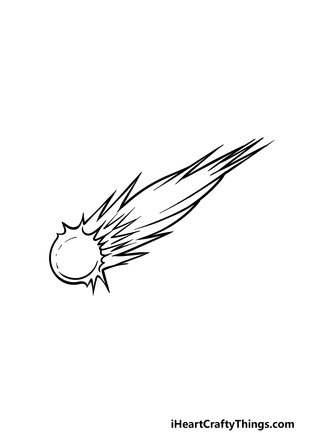 how to draw a comet step 5