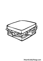 Sandwich Drawing - How To Draw A Sandwich Step By Step