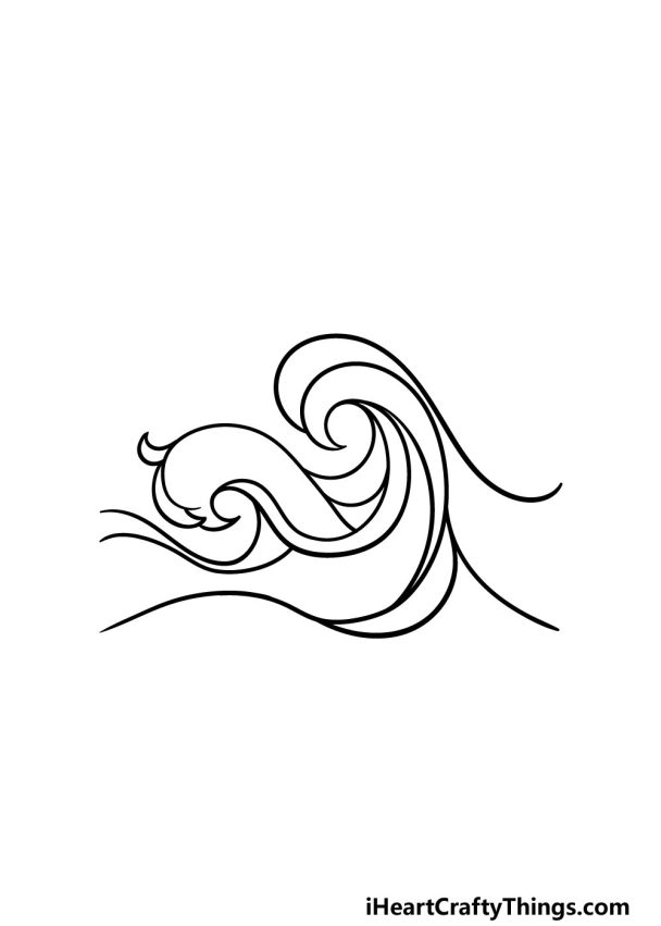 Ocean Waves Drawing - How To Draw Ocean Waves Step By Step