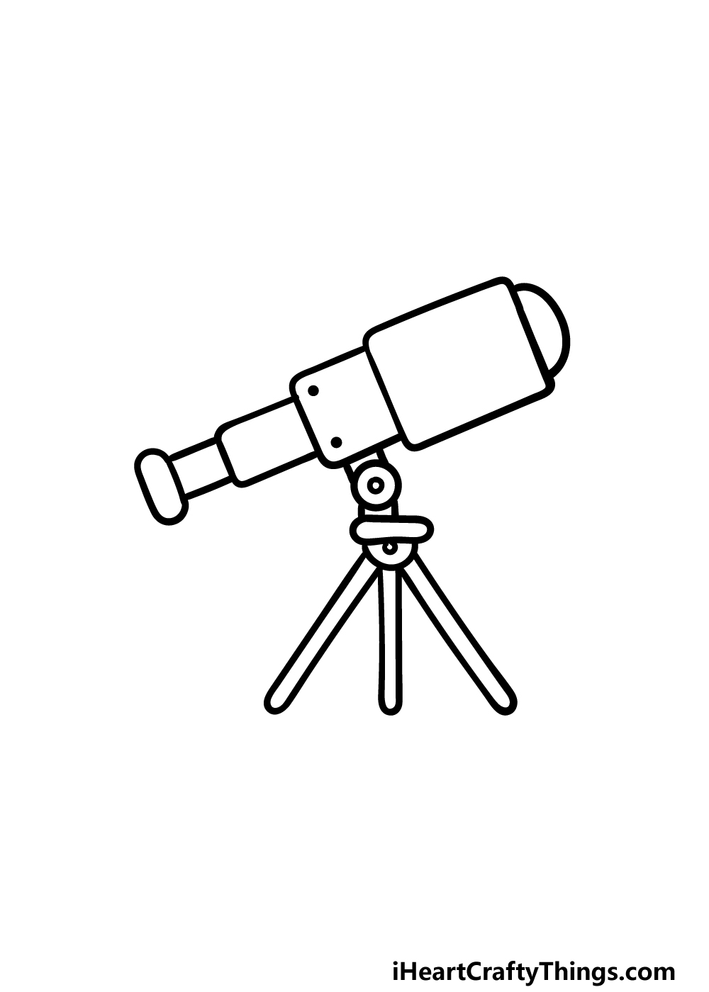 how to draw a Telescope step 5
