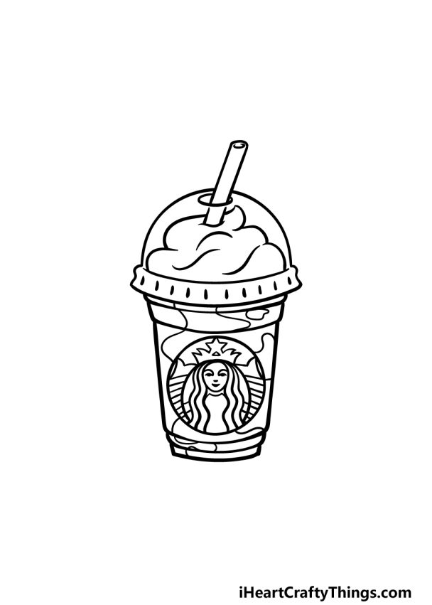 Starbucks Drawing - How To Draw Starbucks Step By Step