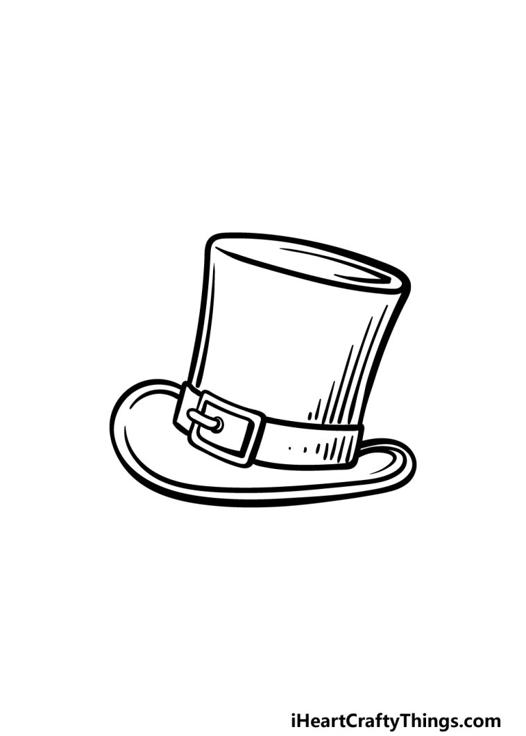 Top Hat Drawing How To Draw A Top Hat Step By Step