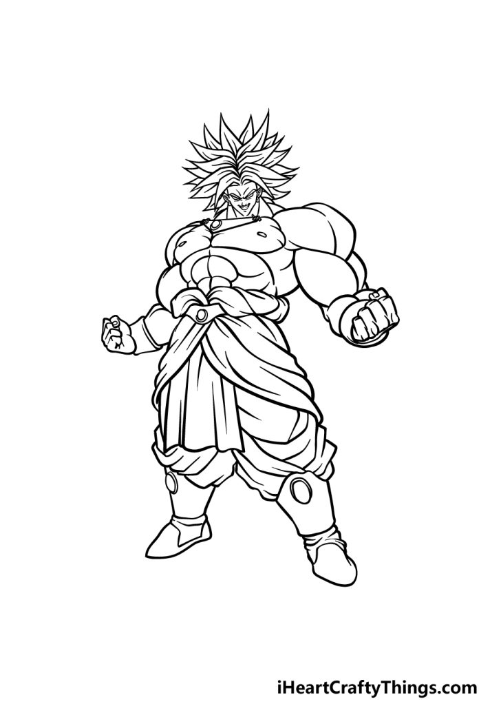 Broly Drawing - How To Draw Broly Step By Step