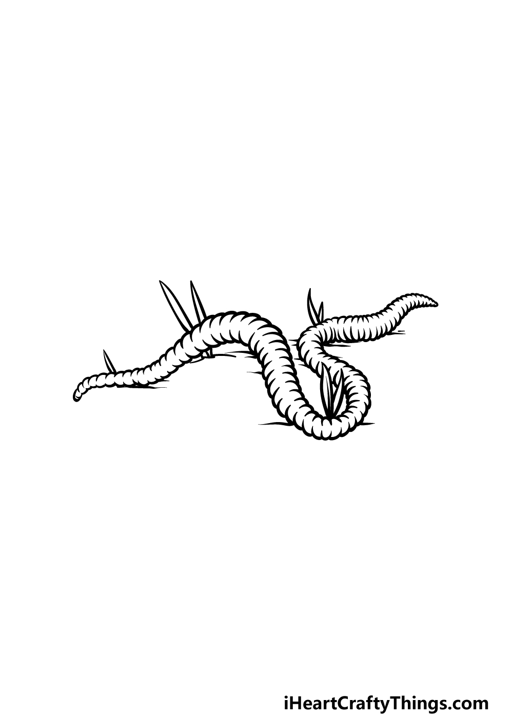 how to draw a worm step 5