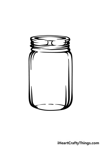 Mason Jar Drawing - How To Draw A Mason Jar Step By Step