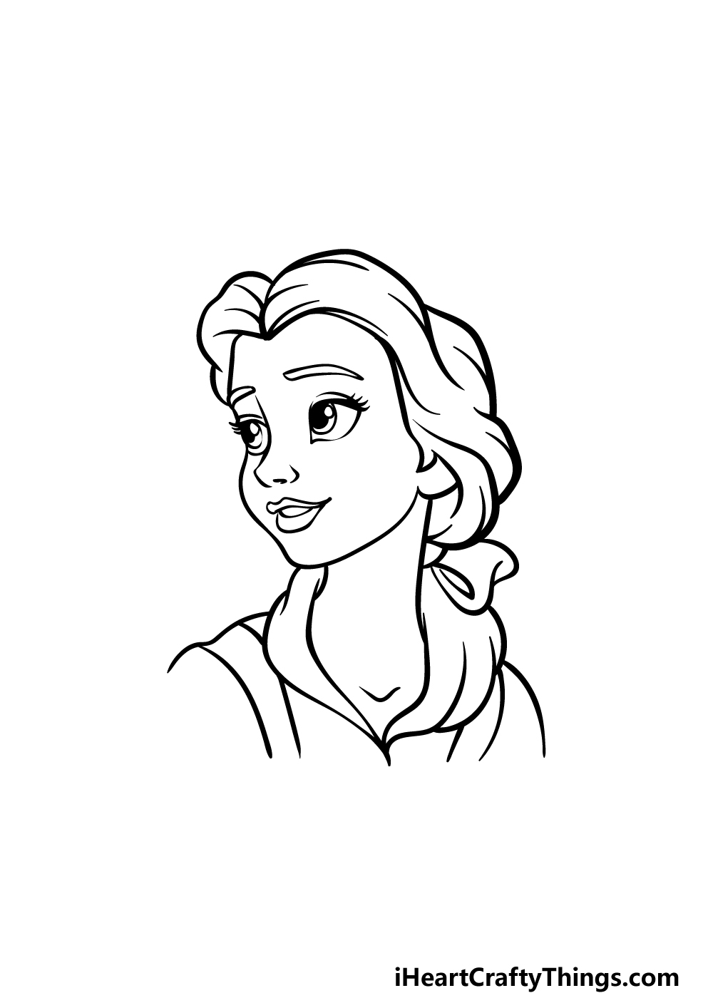 how to draw Belle step 5