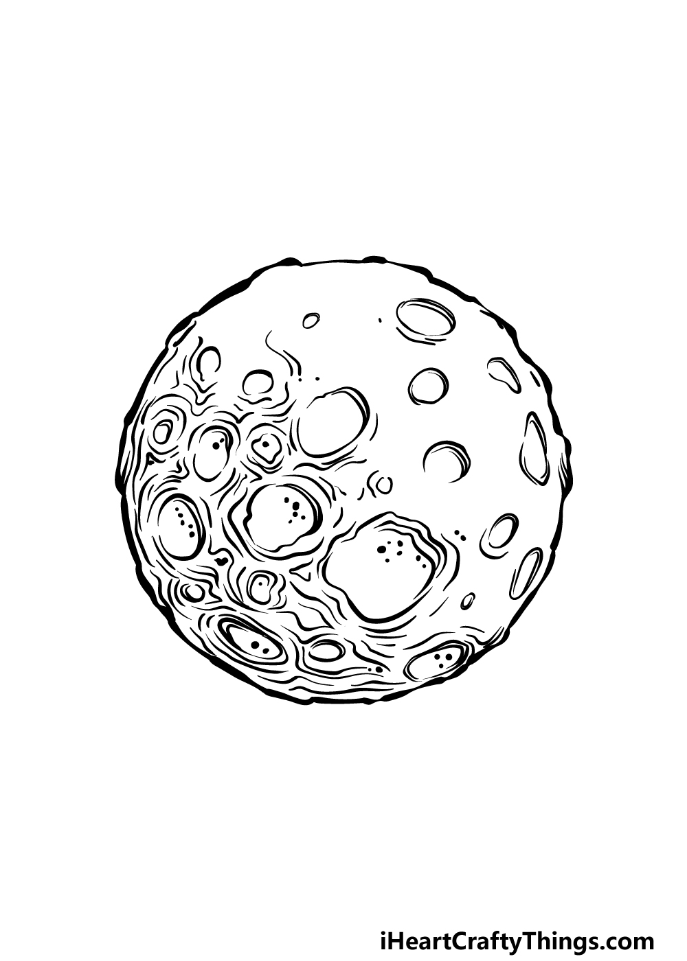 how to draw a full moon step 5
