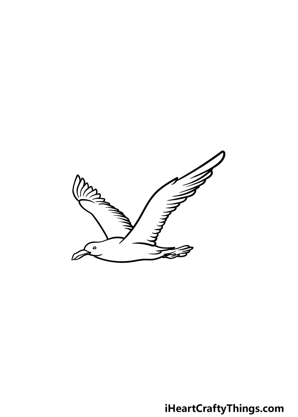 how to draw a Seagull step 5