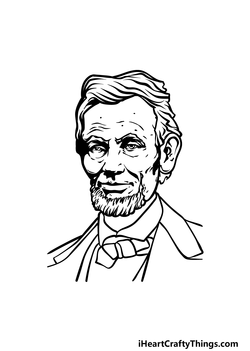 how to draw Abraham Lincoln step 5