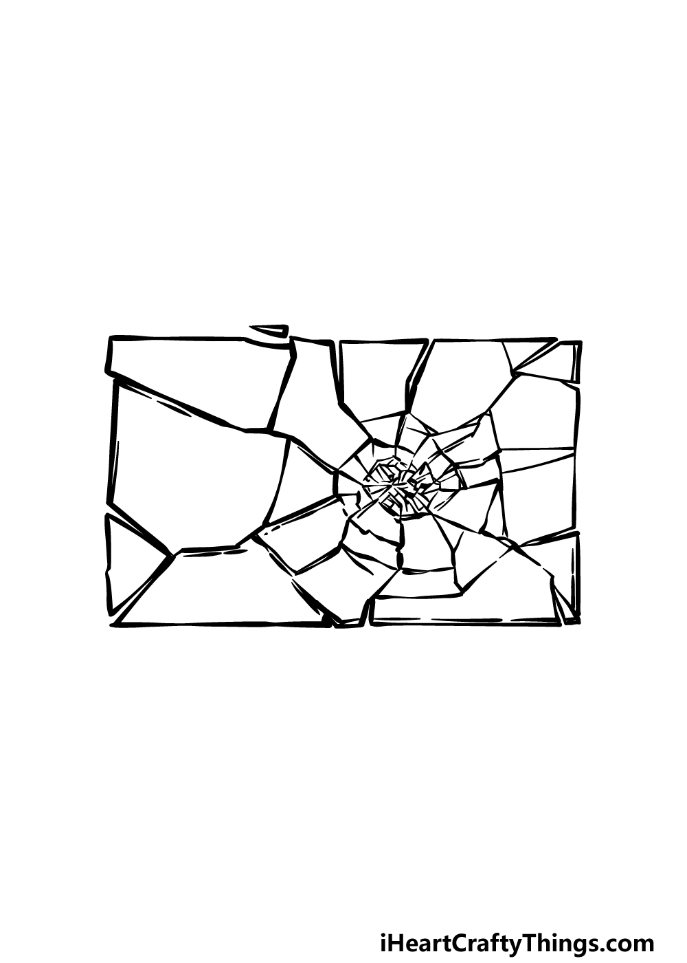 how to draw broken glass step 5