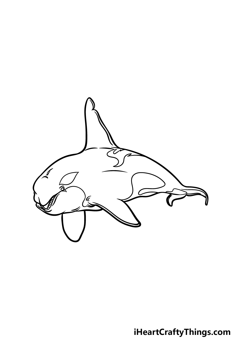how to draw a killer whale step 5