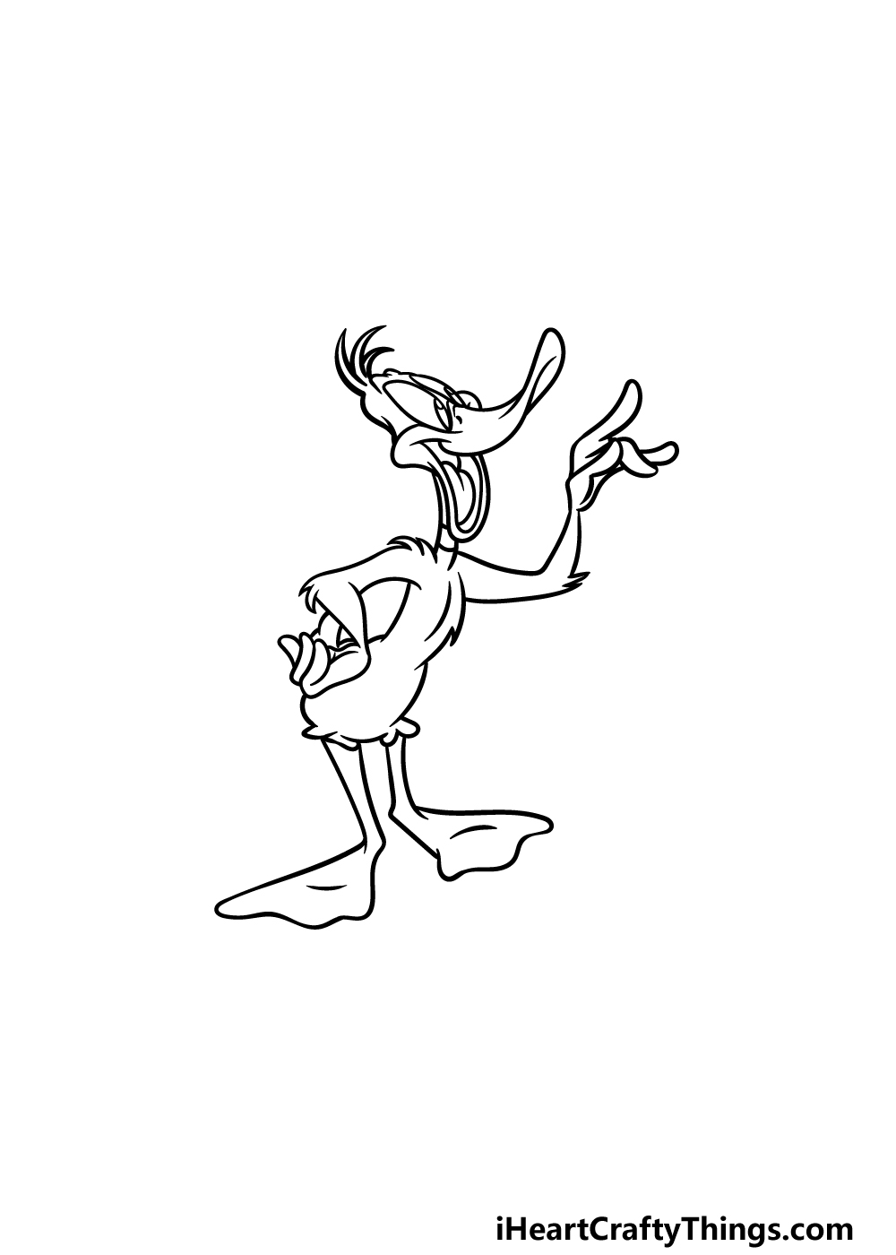 how to draw Daffy Duck step 5