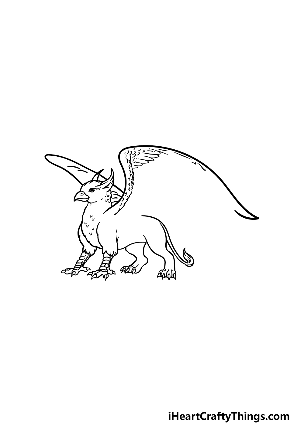how to draw a Griffin step 5