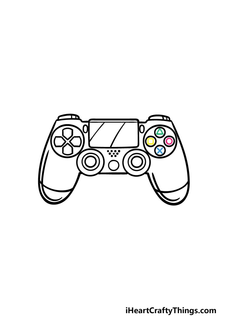 PS4 Controller Drawing How To Draw A PS4 Controller Step By Step