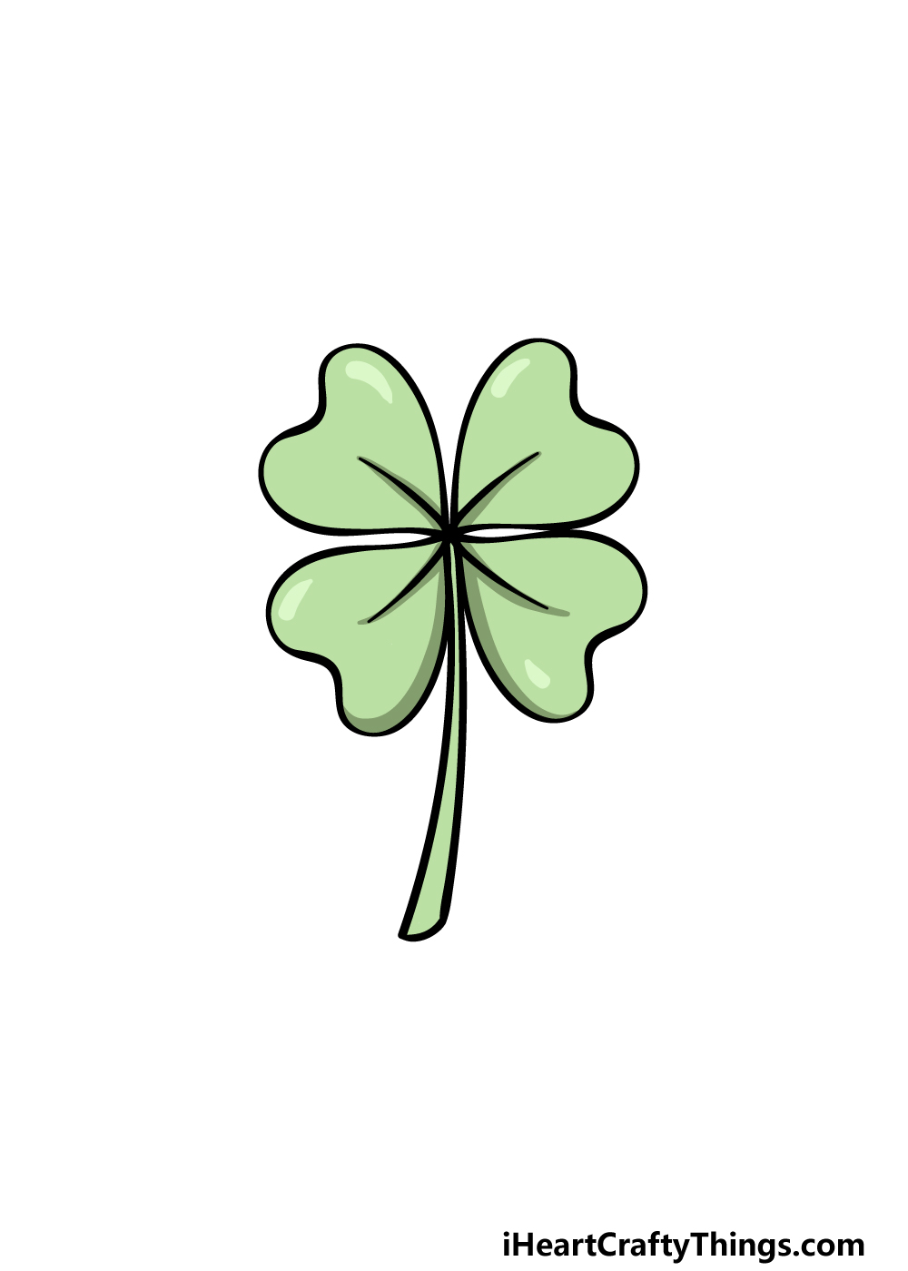 how to draw a shamrock step 6