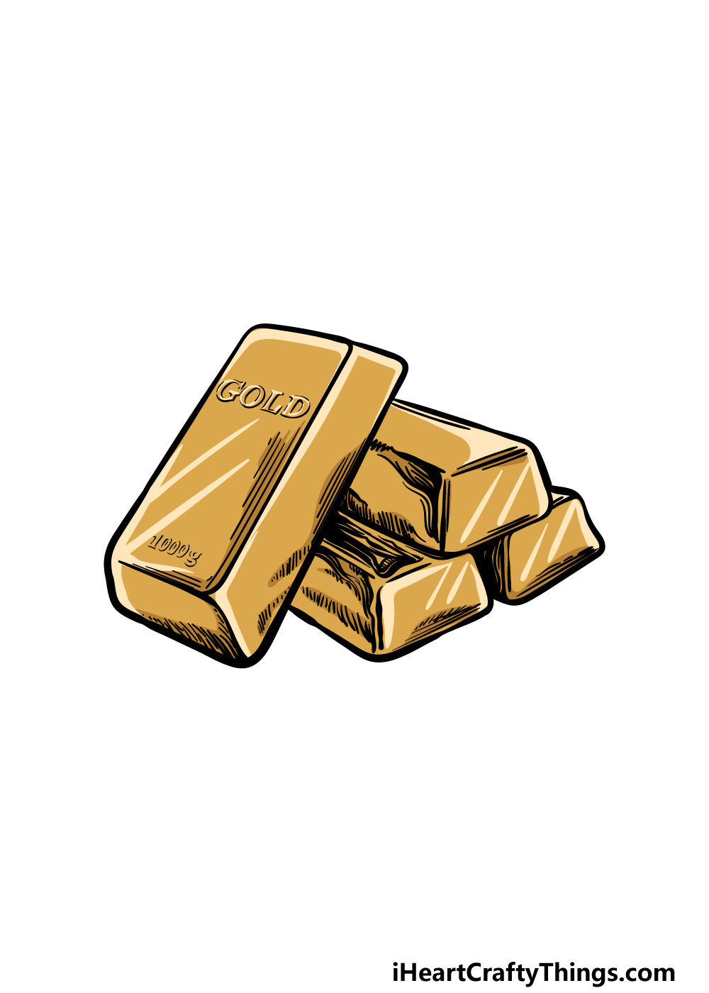 how to draw gold step 6