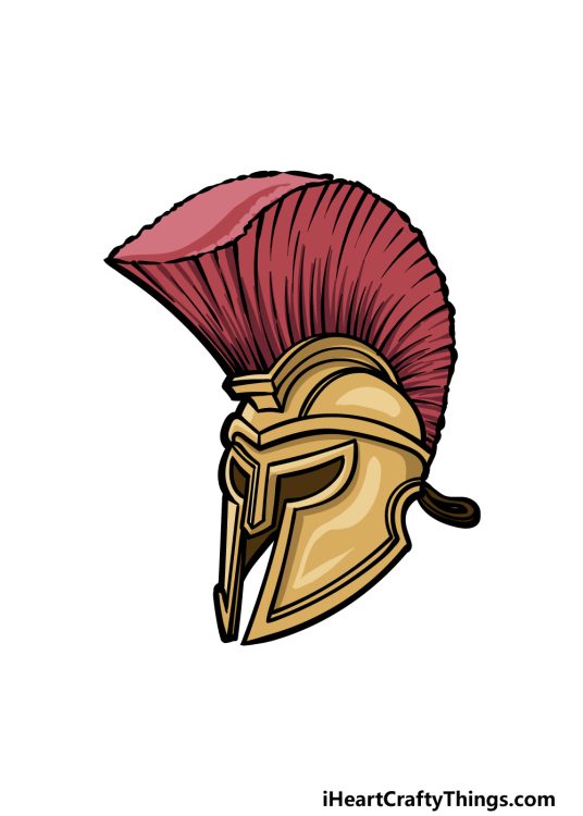 Spartan Helmet Drawing - How To Draw A Spartan Helmet Step By Step