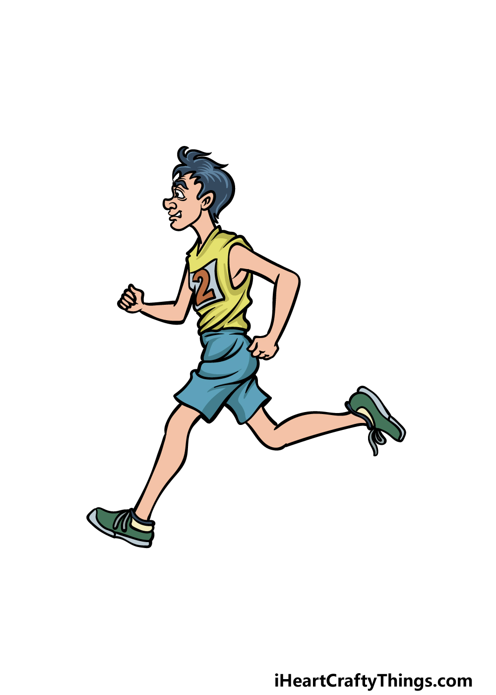 how to draw Running step 6