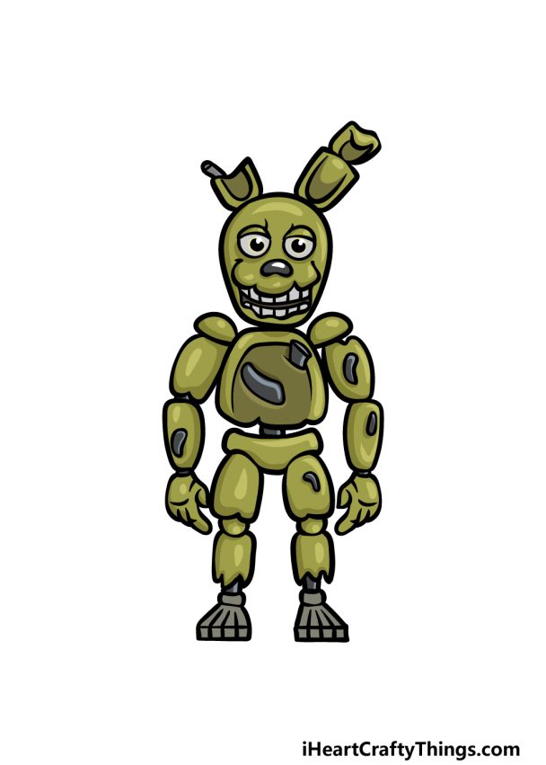 Springtrap Drawing - How To Draw Springtrap Step By Step