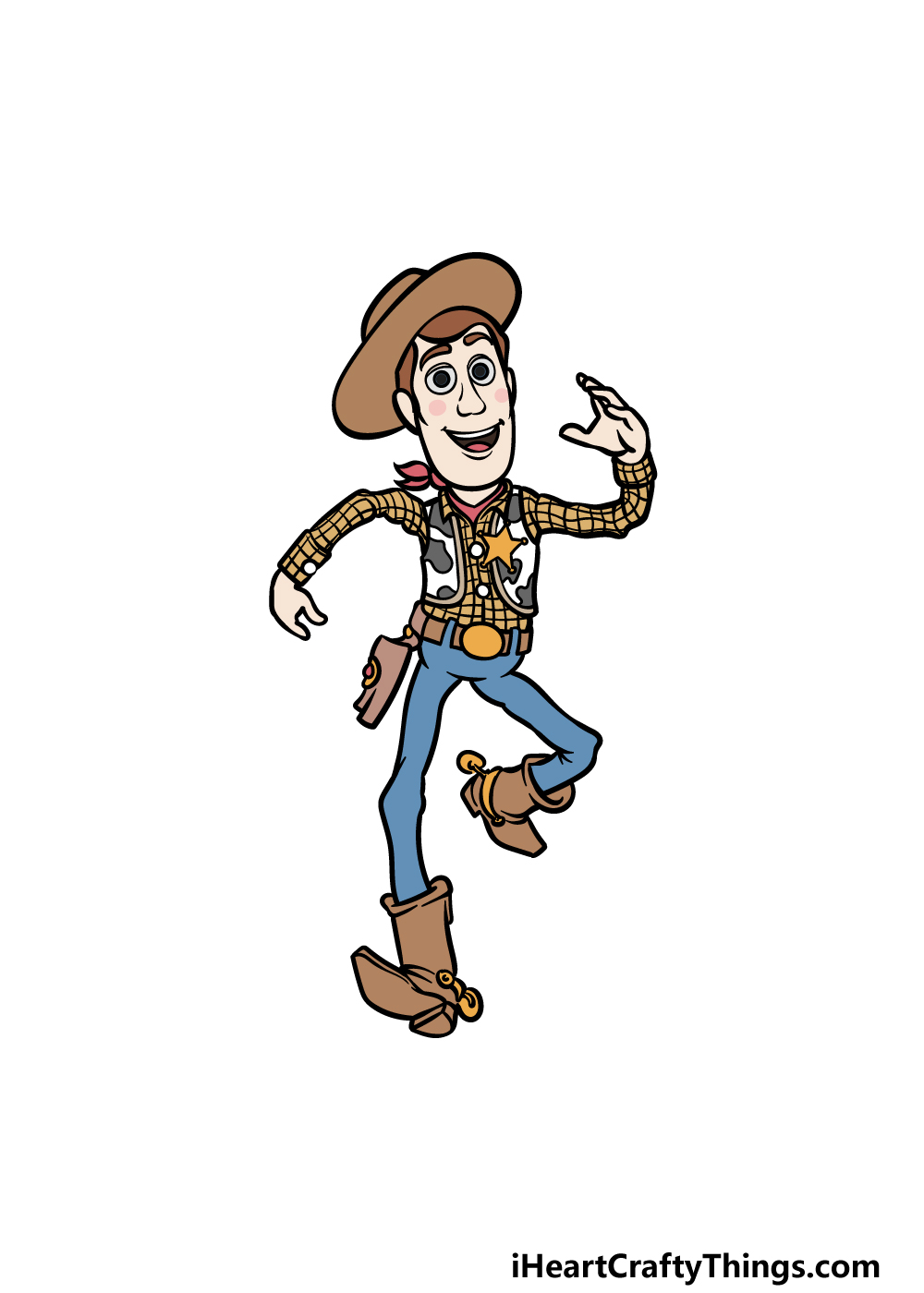 how to draw Woody step 6