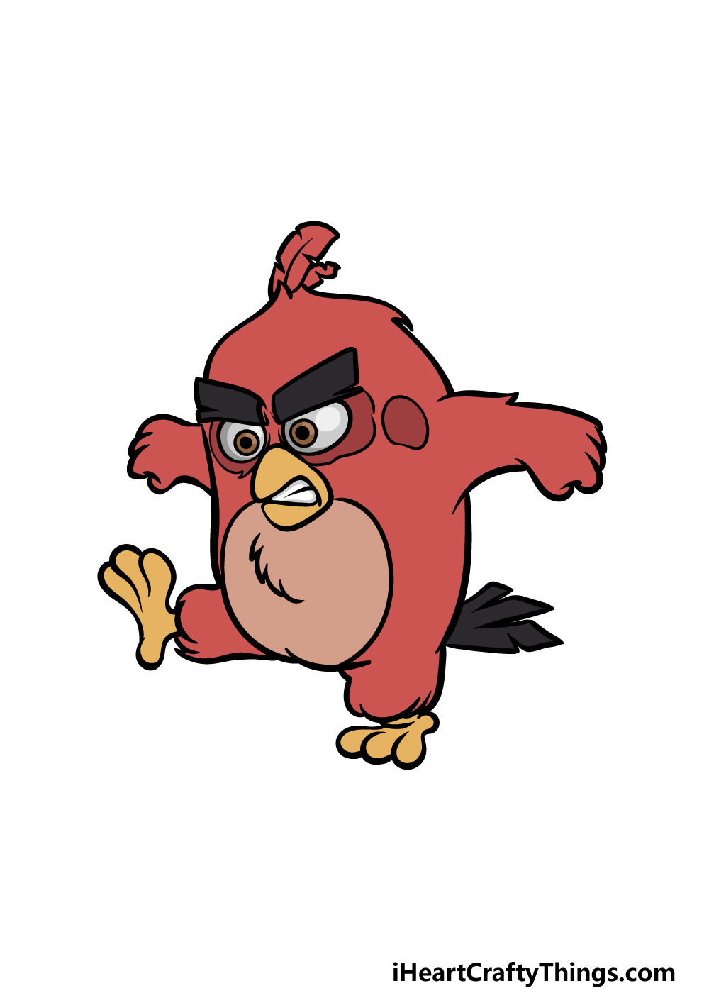 how to draw Angry Bird step 6