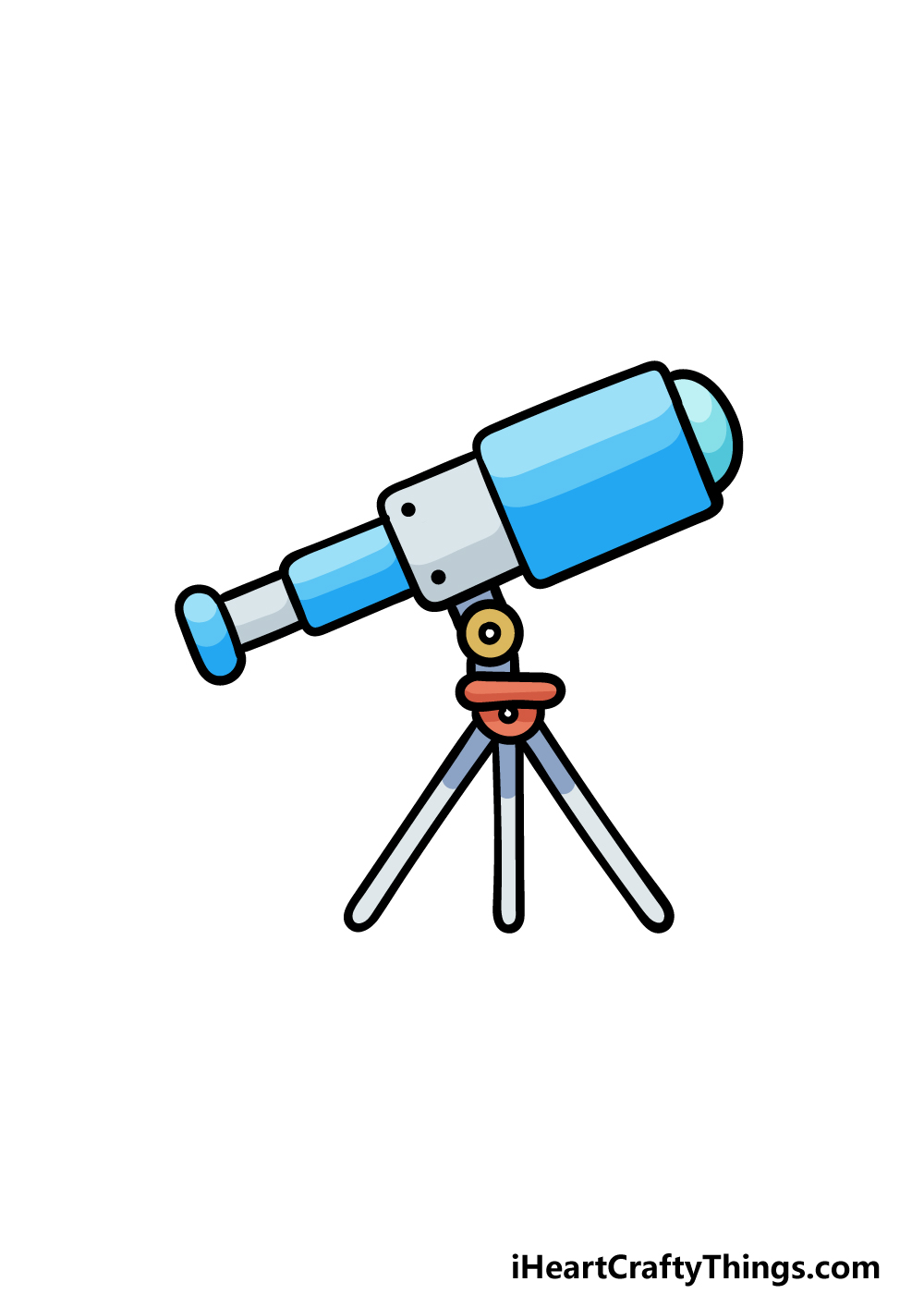 how to draw a Telescope step 6