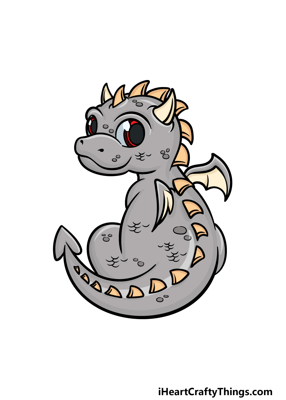 drawing baby dragon step 6