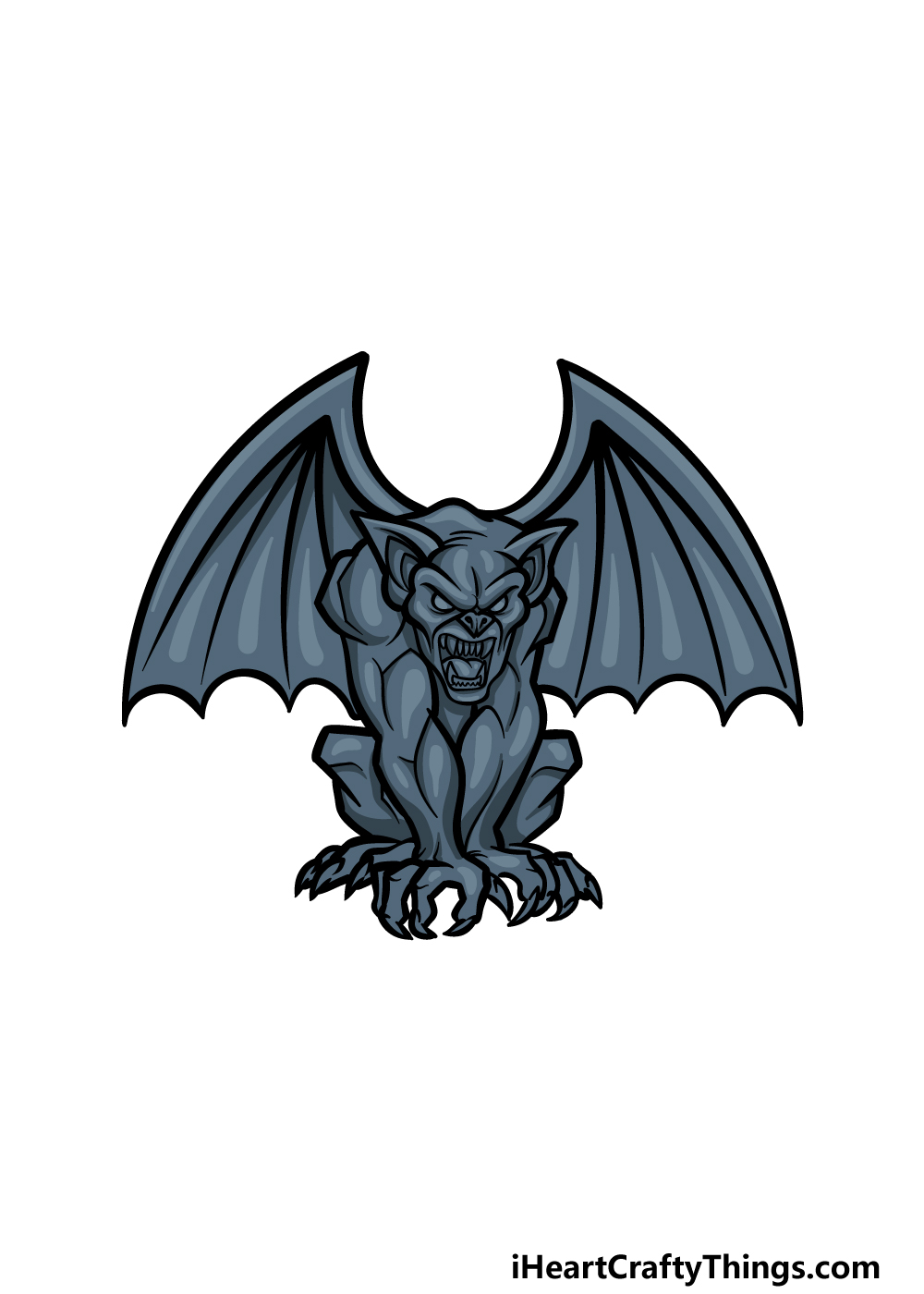 easy gargoyle drawings